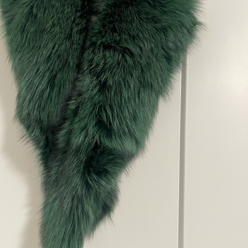 Luxurious Green Faux Fur Scarf